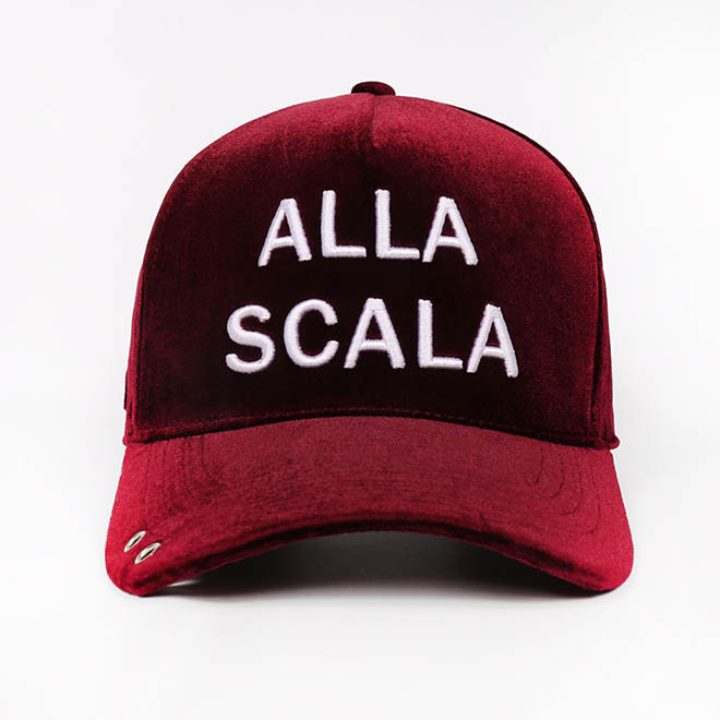 Custom Women 5 Panel Velvet 3D Embroidery Logo Curved Brim Baseball Cap