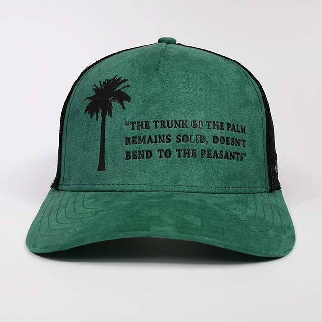 Custom 5 Panel Suede TPU Patch Logo Wide Brim Men Women Mesh Cap Trucker Hat
