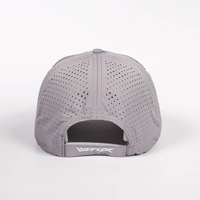 Custom 5 Panel Camouflage Patch 3D Embroidery Logo Polyester Laser Cut Hole Baseball Hat Cap