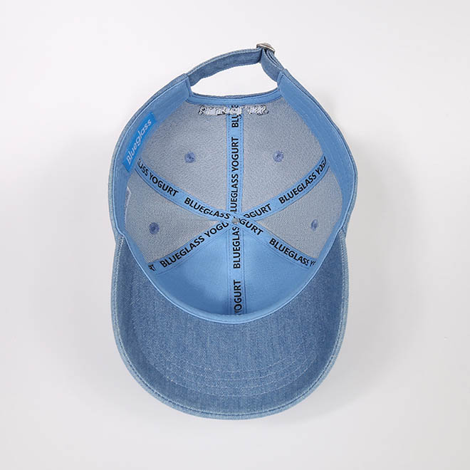 Custom 6 Panel Denim Embroidery Logo Curved Brim Women Baseball Cap