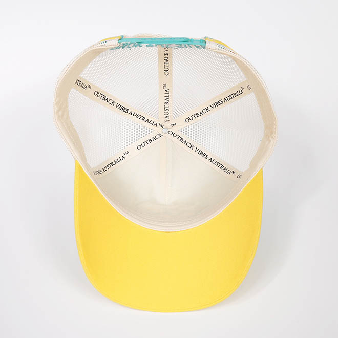 Custom 5 Panel Cotton 2 Tone 3D Embroidery Logo Side Strap Mesh Cap Trucker Hat