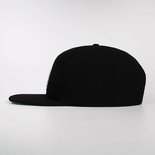 Custom Cotton 6 Panel 3D Embroidery Logo Hip Hop Hat Flat Brim Snapback Cap