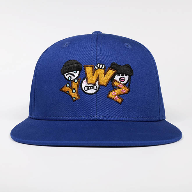Custom 6 Panel Cotton Embroidery Logo Screen Print Underbrim Flat Brim Hat Snapback Cap