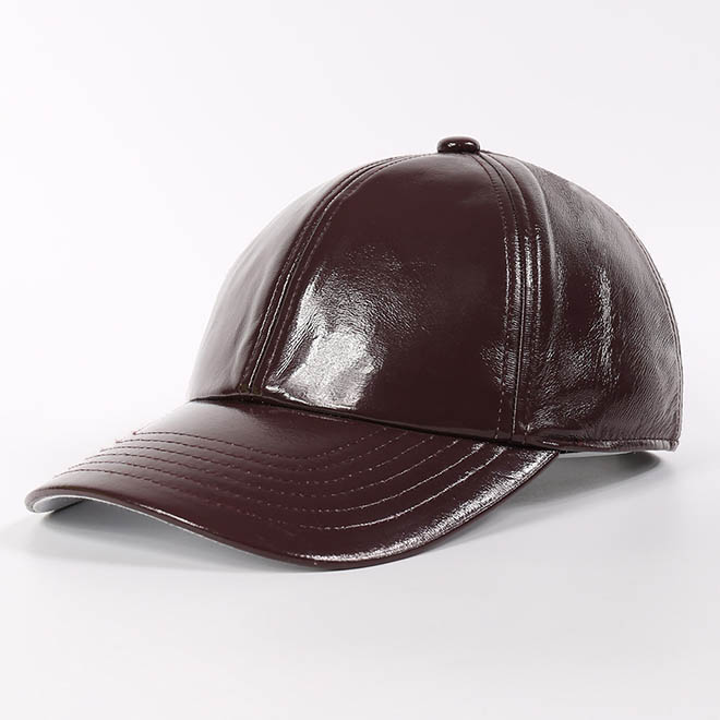 Custom 6 Panel Plain Blank Leather Hat Men Women Curved Brim Baseball Cap