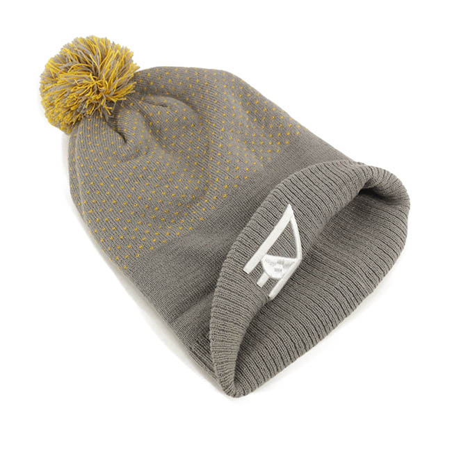 Custom Design 3D Embroidery Logo Pom Men Women Warm Knitted Cap Winter Hat