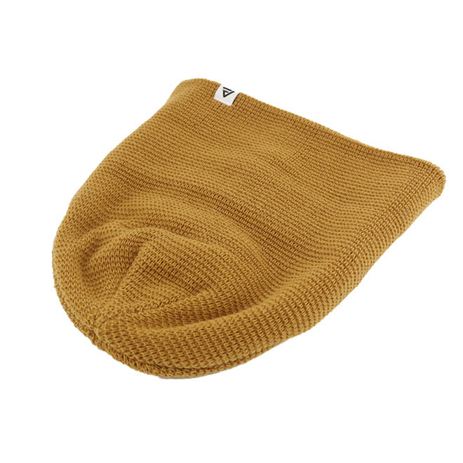 Custom Woven Label Logo Men Women Warn Knitted Cap Winter Hat