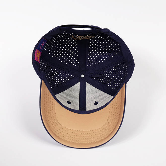 Custom 5 Panel Polyester Laser Cut Hole 3D Embroidery Logo Baseball Cap