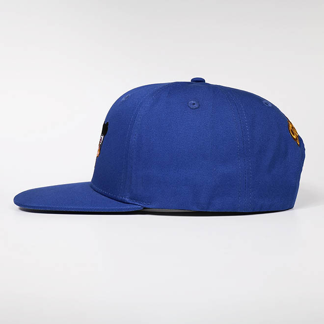 Custom 6 Panel Cotton Embroidery Logo Screen Print Underbrim Flat Brim Hat Snapback Cap