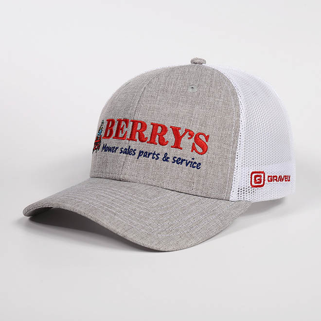 Custom Cotton 6 Panel Embroidery Logo Wide Brim Men Women Mesh Cap Trucker Hat