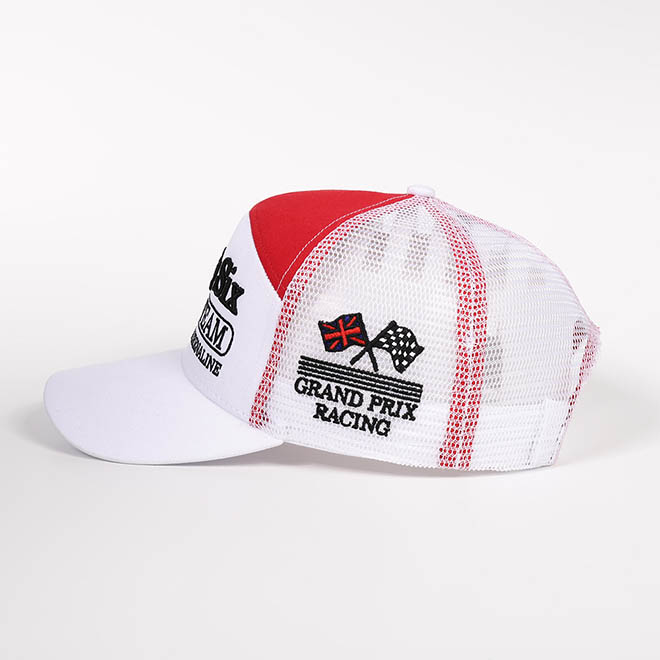 Custom 7 Panel Cotton 3D Embroidery Logo Under Brim Mesh Cap Trucker Hat
