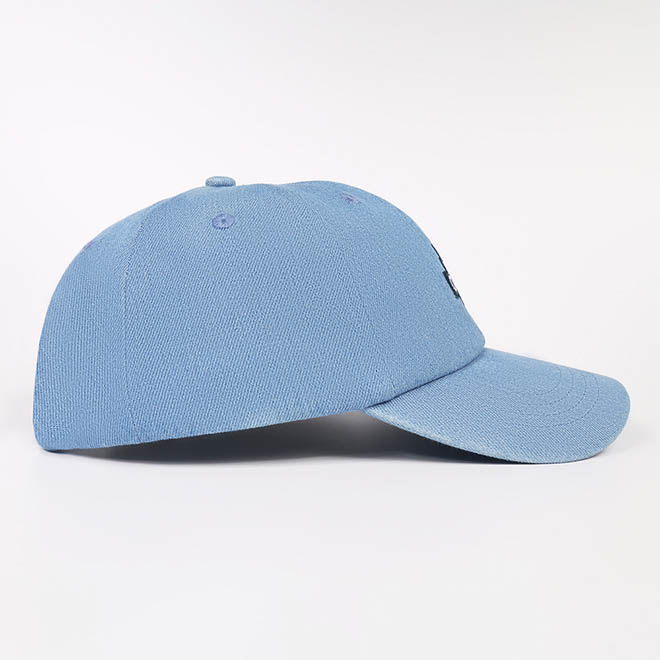 Custom 6 Panel Denim Embroidery Logo Curved Brim Women Baseball Cap