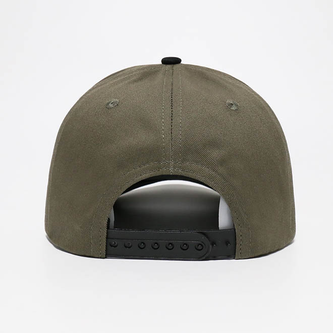Custom 2 Tone 5 Panel Cotton 3D Embroidery Logo Curved Brim Baseball Cap