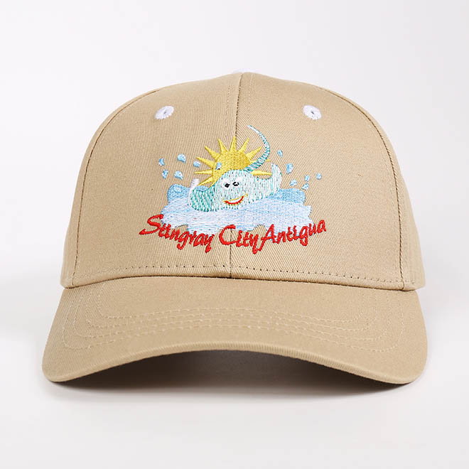 Custom 6 Panel Cotton Embroidery Logo Curved Brim Hat Baseball Cap