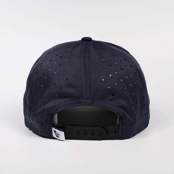 Custom 6 Panel TPU Patch Logo Polyester Laser Cut Hole Baseball Cap