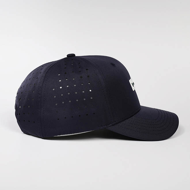 Custom 6 Panel TPU Patch Logo Polyester Laser Cut Hole Baseball Cap