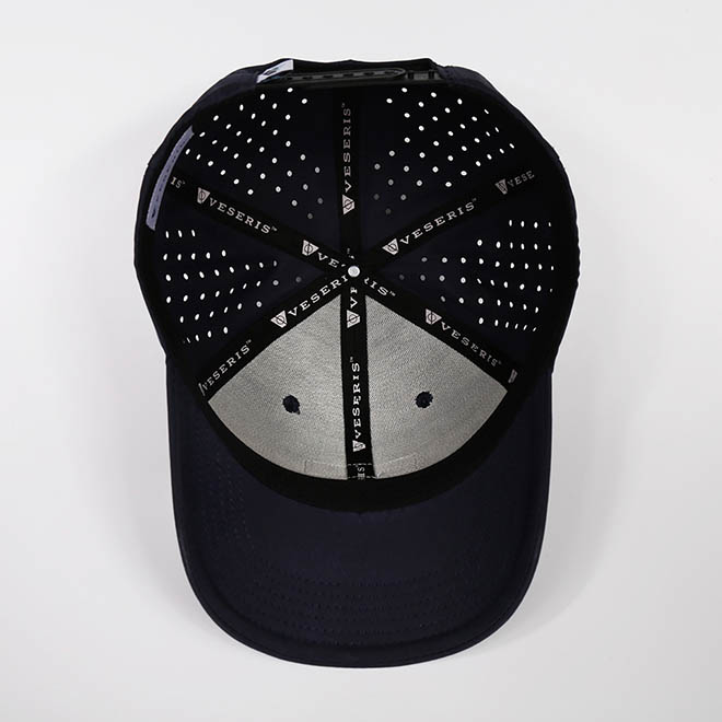 Custom 6 Panel TPU Patch Logo Polyester Laser Cut Hole Baseball Cap