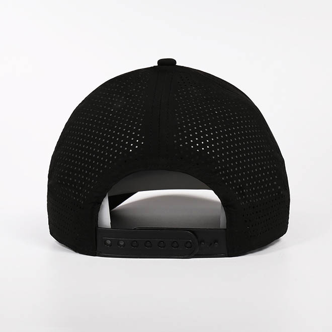 Custom Polyester 6 Panel 3D Embroidery Logo Laser Cut Hole Hat Baseball Cap