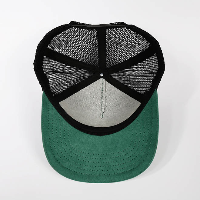 Custom 5 Panel Suede TPU Patch Logo Wide Brim Men Women Mesh Cap Trucker Hat