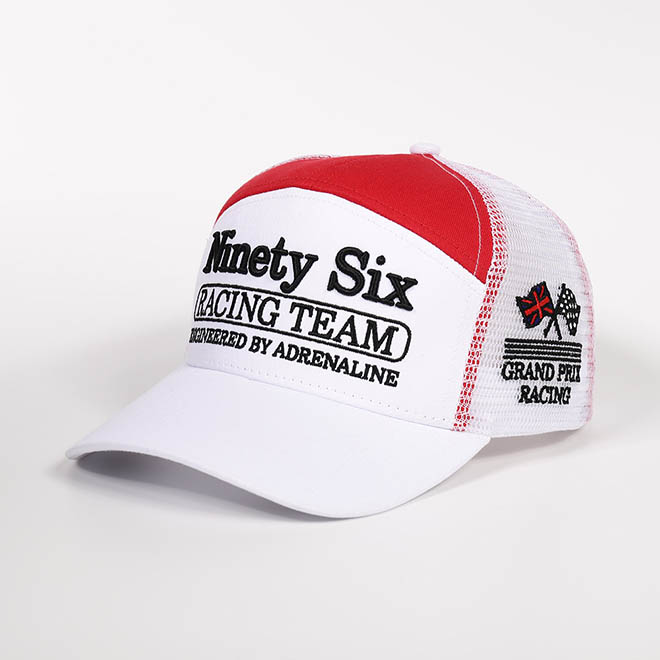 Custom 7 Panel Cotton 3D Embroidery Logo Under Brim Mesh Cap Trucker Hat